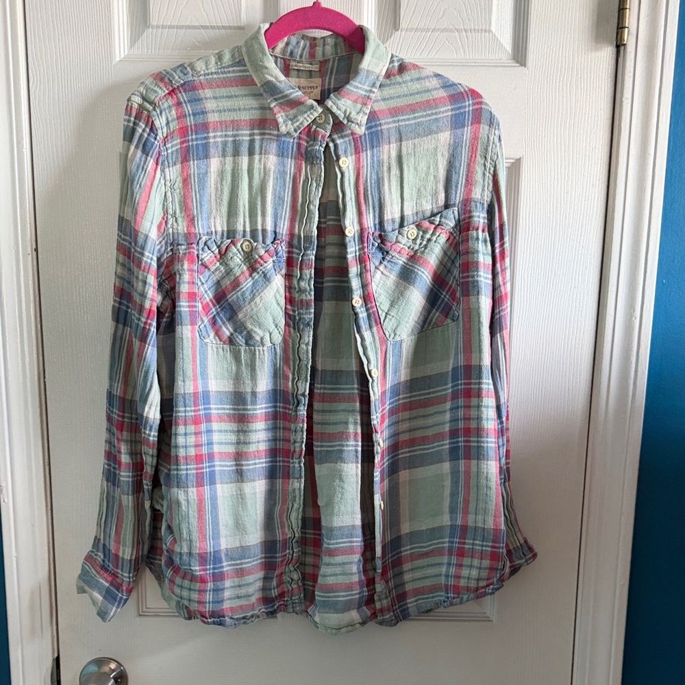 Ralph Lauren Red and Blue Plaid Shirt